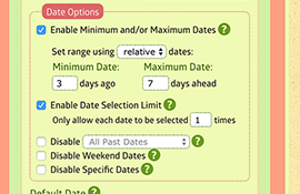 Advanced Calendar Field