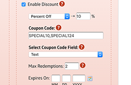 Discount/Coupon Code