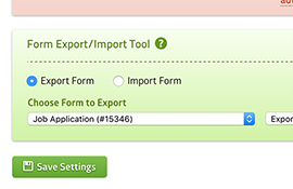 Export / Import Form