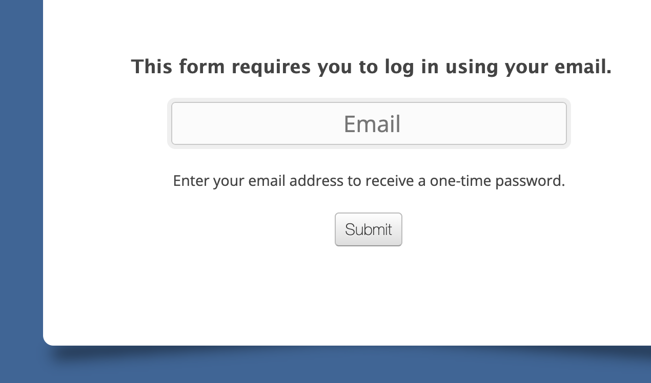 Form Requires User Login