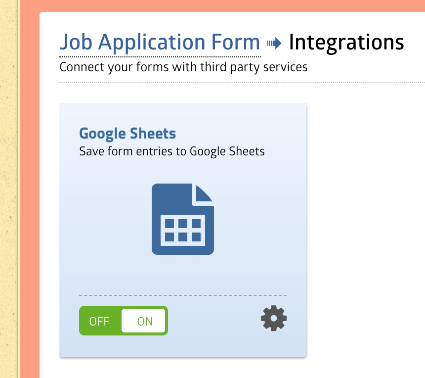 Google Sheets Integration - MachForm