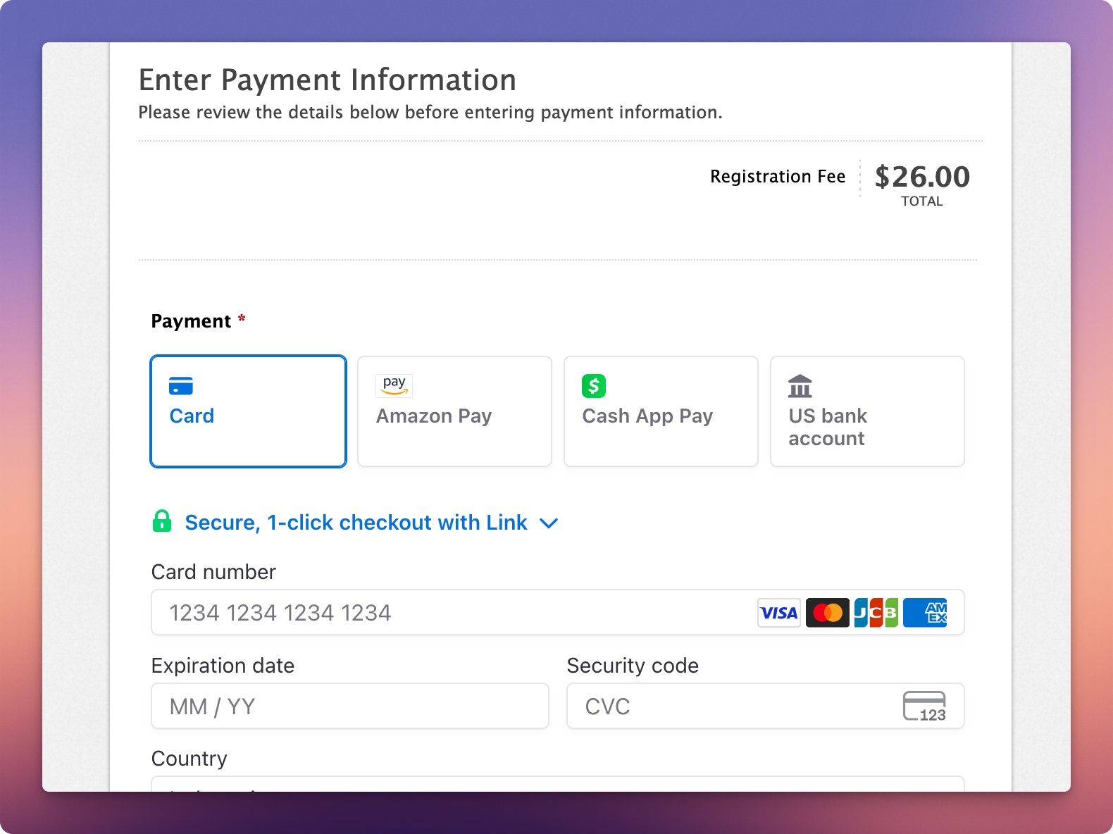 New Stripe Payment Options
