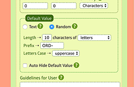 Random Default Value