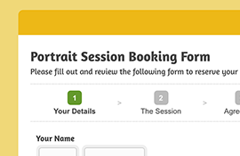 Portrait Session Booking Form