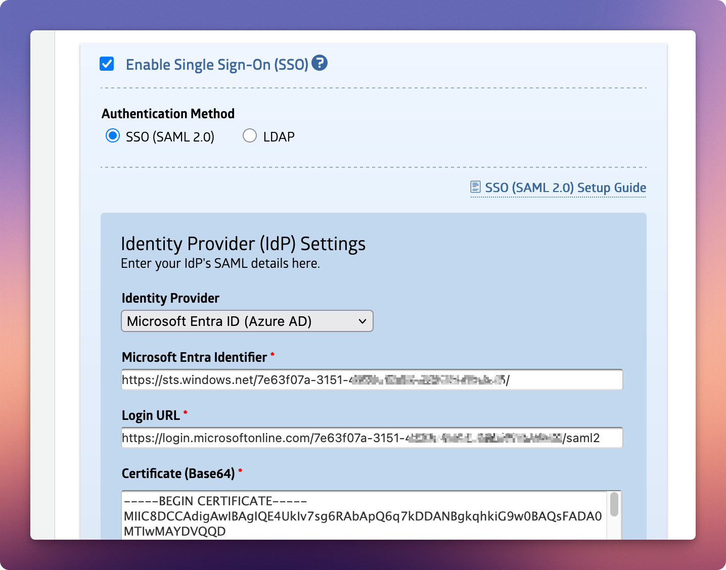 MachForm SSO - SAML 2.0
